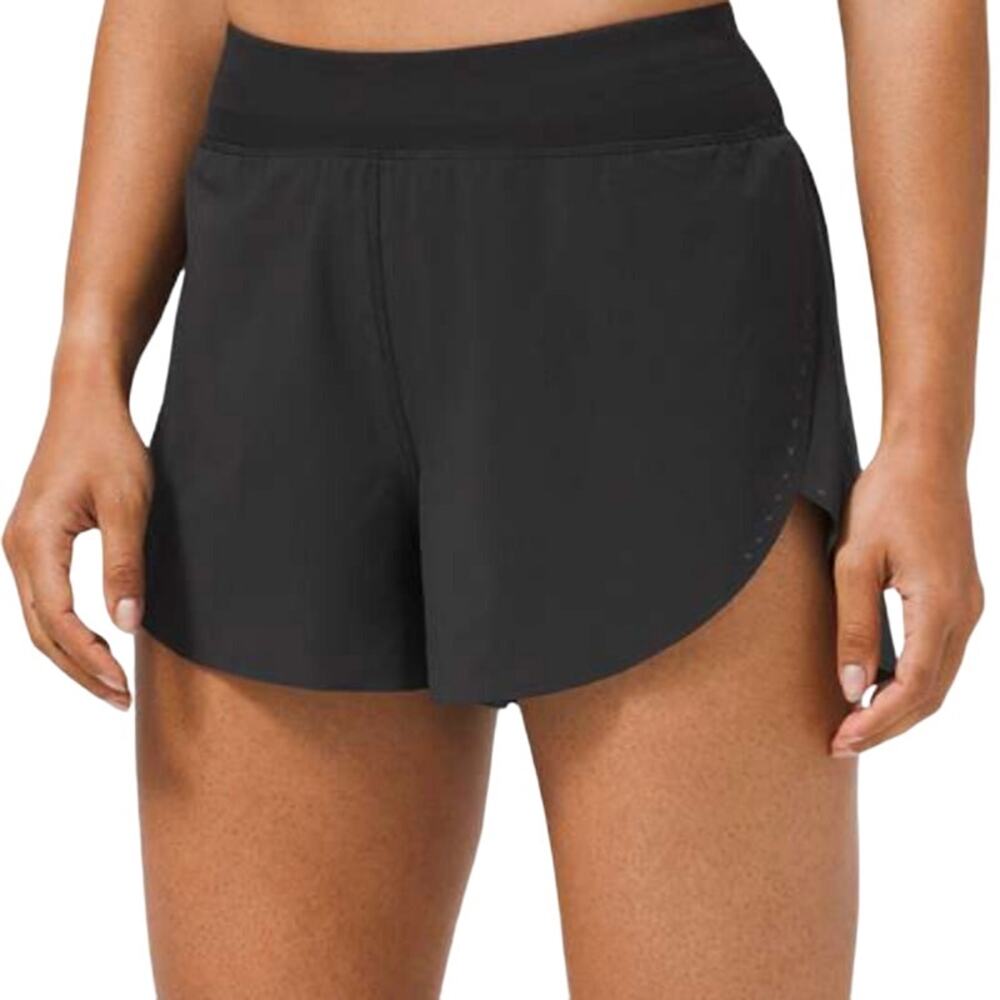 Lululemon Find Your Pace Short 3" Lined Reflective Swift High Rise Black 12